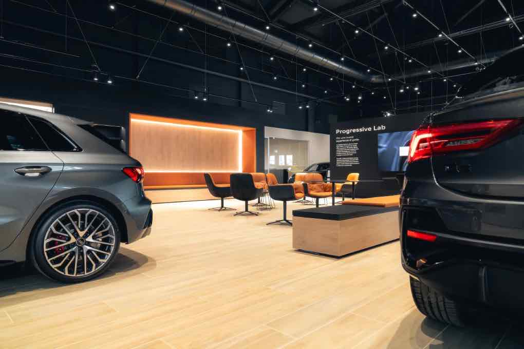 Audi Progressive Showroom, concessionaria di via Sumatra a Milano