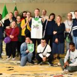 il gruppo degli atleti dell’ABC Virtus Mantova con il Presidente Romani, il Consigliere segretario Cappellari e il Sottosegretario Picchi