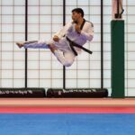 man doing taekwondo