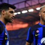 Mehdi Taremi e Federico Dimarco, foto generata con IA