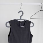 black sleeveless top