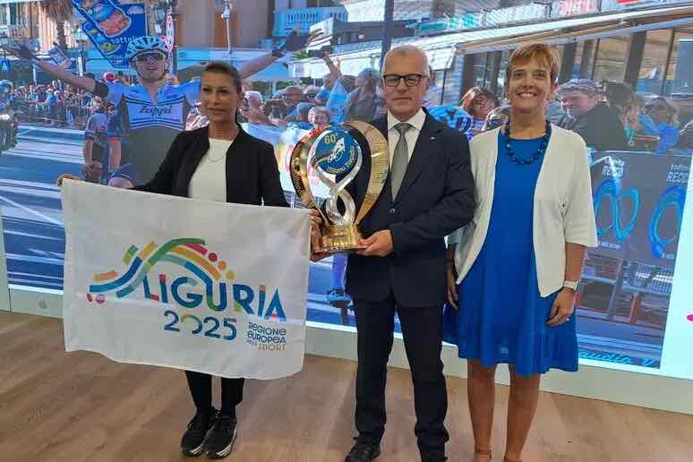 Presentazione della Milano–Rapallo, foto Ansa