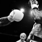Left hook in a boxing match