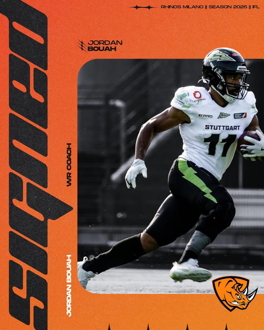 Jordan Bouah ai Rhinos Milano