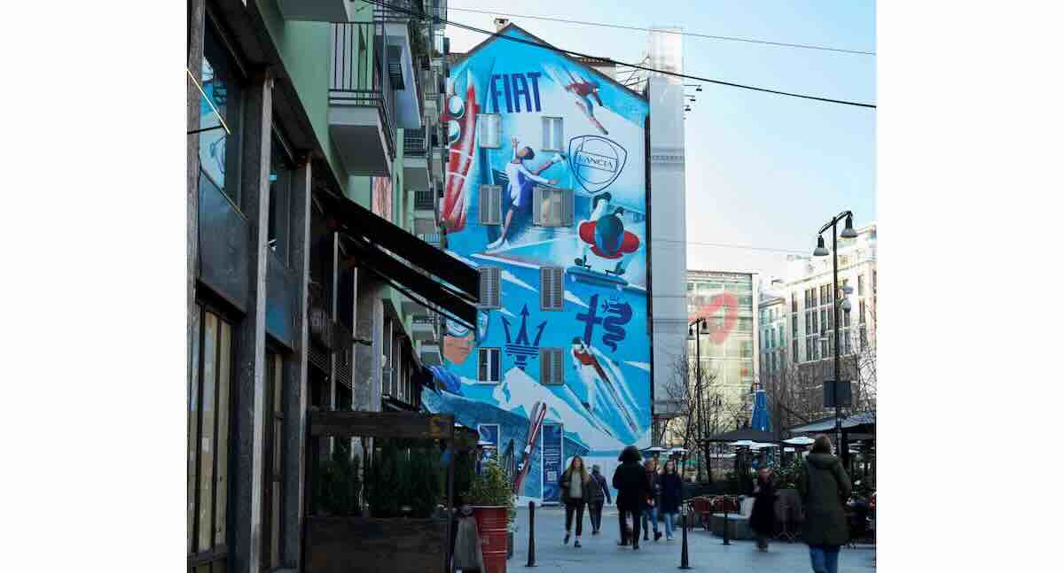 Murales Stellantis in corso Garibaldi a Milano