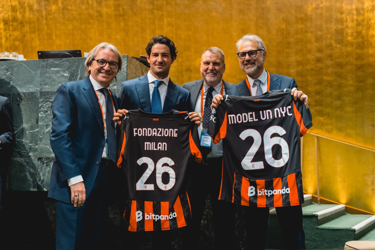 Da sx verso dx - Gueli, Pato, Tardelli, Corbino (immagine: sito acmilan.com)