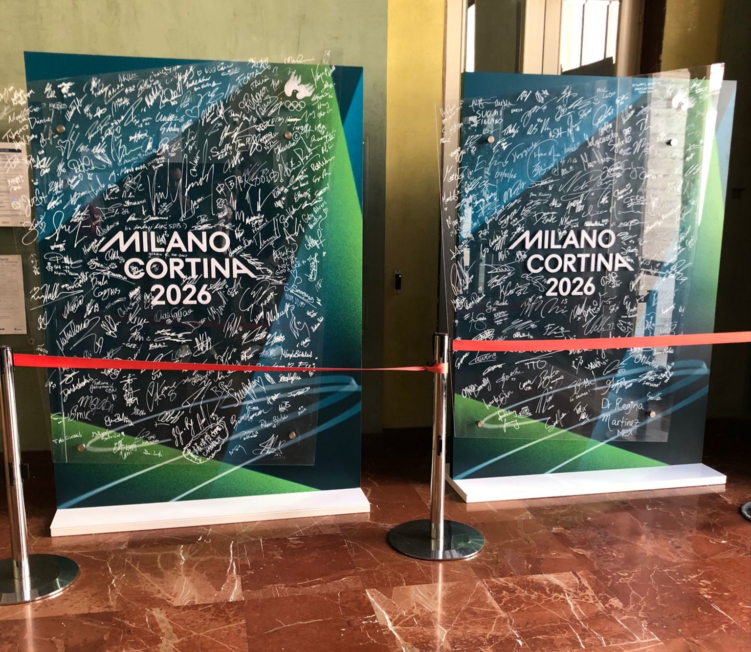 Murale tregua olimpica Milano