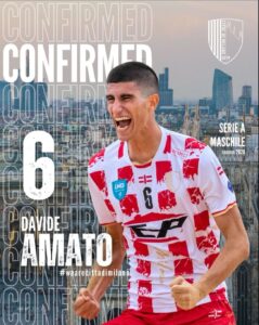Davide Amato, il più giovane del Città di Milano Beach Soccer confermato nonostante l’infortunio