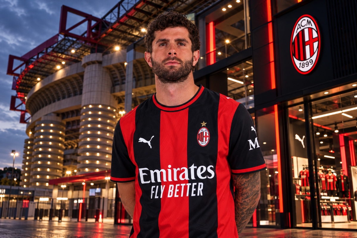 Al Milan Store San Siro arriva Christian Pulisic - (immagine generata con IA)